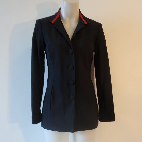 Womens Amerliora Black Red Button Blazer Jacket 2 * - Picture 1 of 12